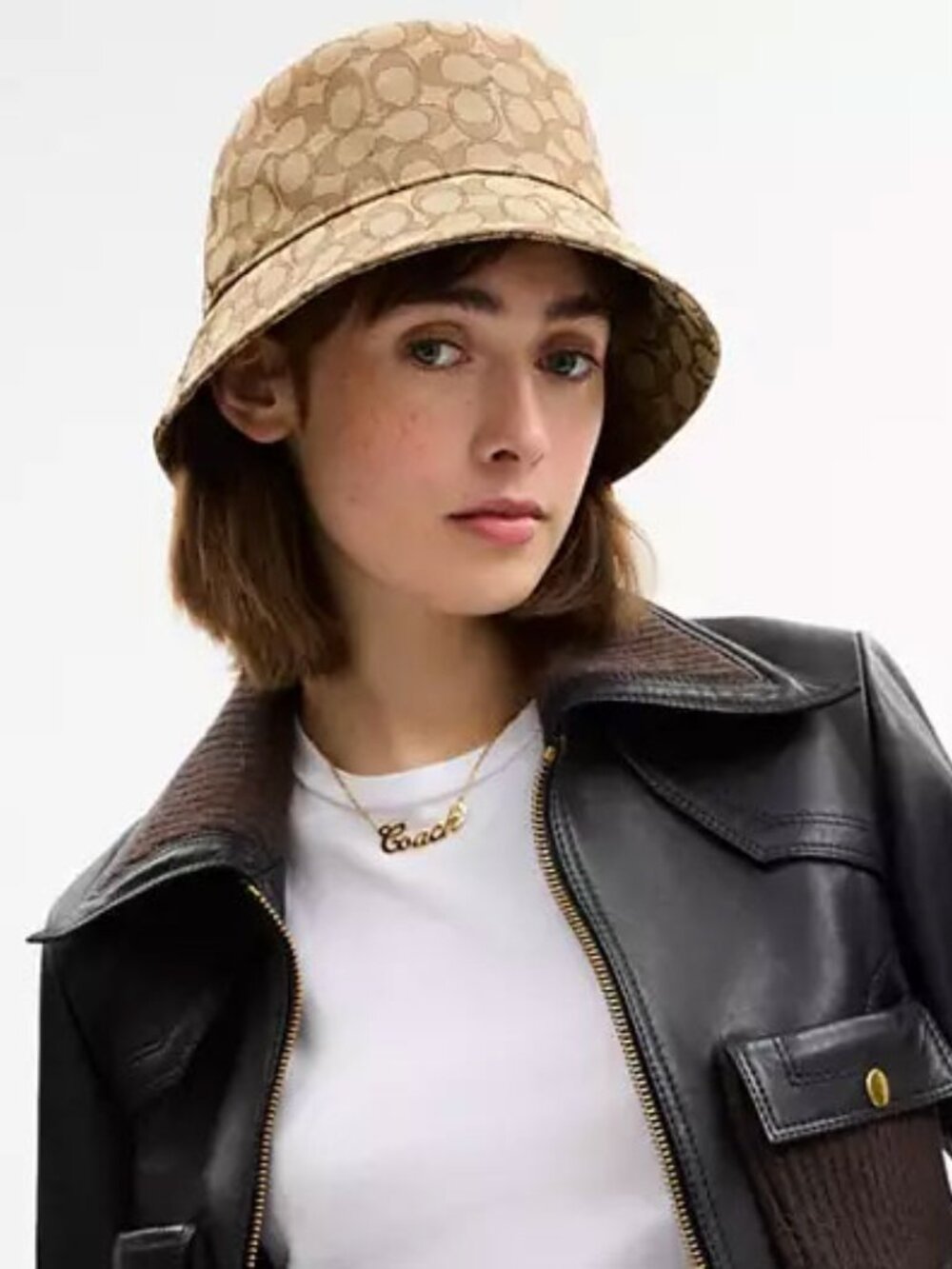 Coach Signature Jacquard Bucket Hat